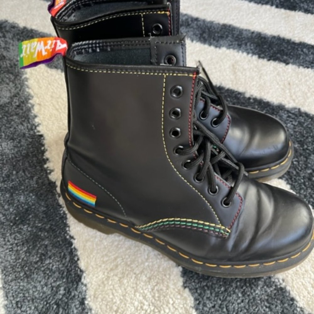 Dr. Martens Lace Up Boot Rainbow